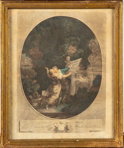 FRAGONARD D'après Jean-Honoré FRAGONARD (1732-1806) et d'après François BOUCHER (1703-1770)...