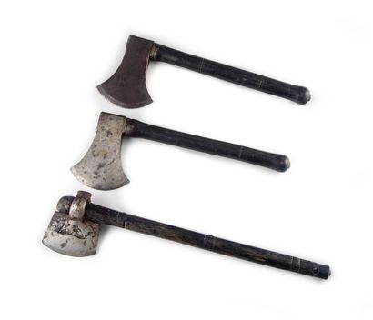 null Set of three axes dating from the 18th and 19th centuries