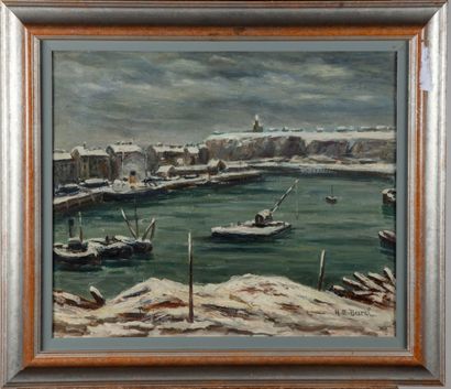 BUREL Henry Emile BUREL (1883-1967)

Le port de Dieppe,1949

Huile sur toile signée...