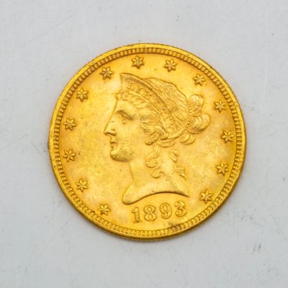 null Pièce en or de 10 dollars américain daté 1893
