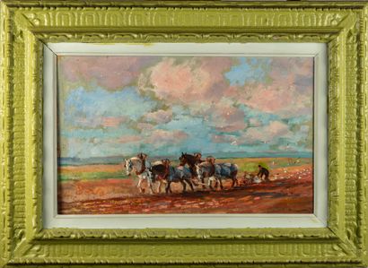 LECOURT Raymond Louis LECOURT (1882-1946)

Chevaux

Huile sur panneau signée en bas...