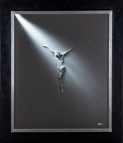 Risto H. RISTO - XXe

Christ en croix

Huile sur toile - technique mixte avec relief...