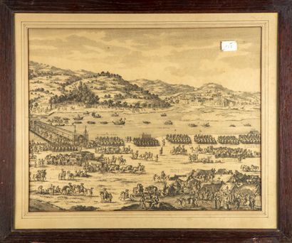 null From the 18th century

The army on the move

Pair of engravings

H. 38.5 cm...