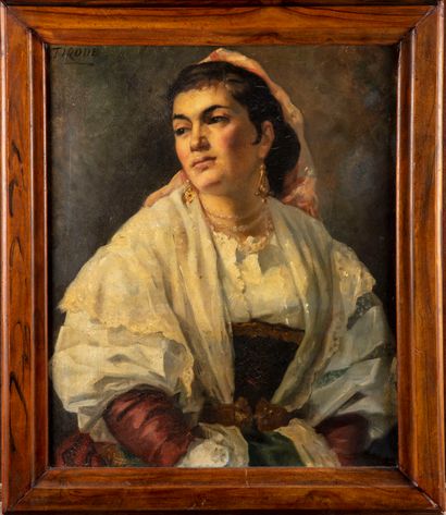 TIRODE Léon TIRODE (1873-1956)

Portrait de femme italienne

Huile sur toile, signée...
