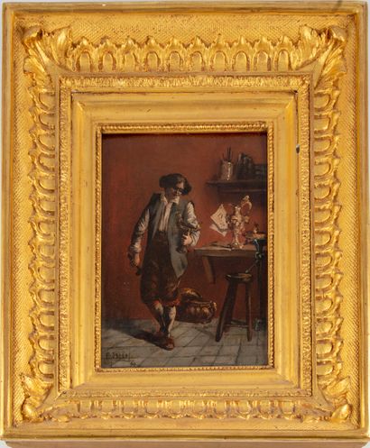 null 19th century FRENCH SCHOOL

The Master Goldsmith in his workshop

Oil on panel,...