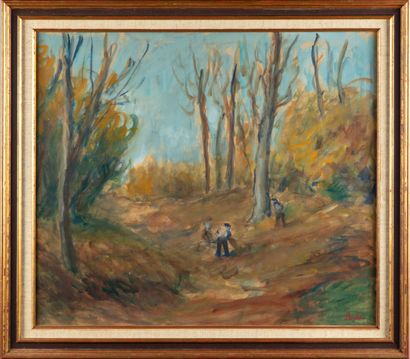 BORDES Leonard BORDES (1898-1969)

The Stroll in the Forest

Watercolor, signed lower...