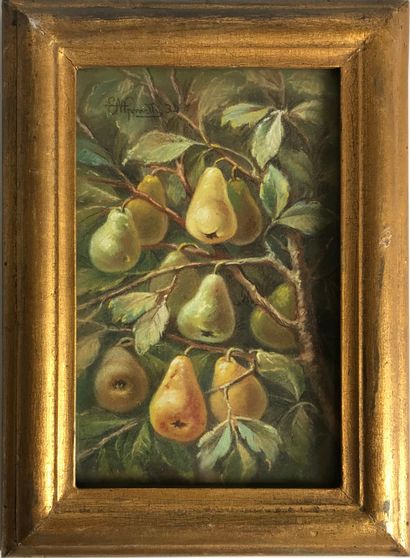 null FRENCH SCHOOL - 20th century

The branch of a pear tree 

Gouache on cardboard

Signed...