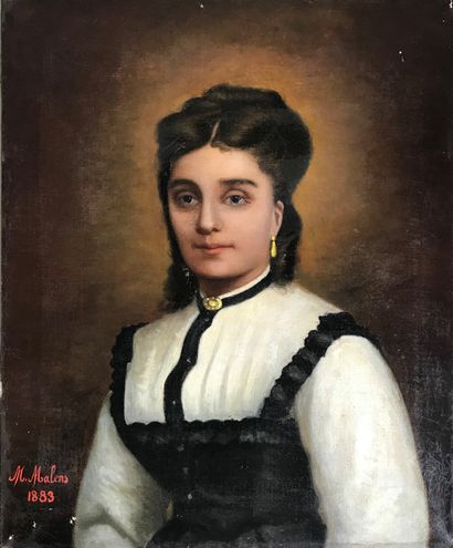 MALENS M. MALENS - XIXe

Portrait de jeune femme

Huile sur toile

Signée et datée...