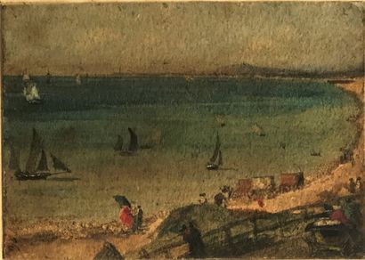 null ECOLE ANGLAISE - XIXe

La plage de Brighton 

Aquarelle sur carton en miniature

Annotée...