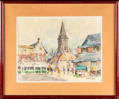 DELANGE Mr DELANGE (20th)

Village square and Sainte Catherine church in Honfleur

Watercolor...
