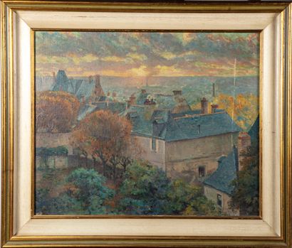 MATHE Hervé MATHE (1868 - 1953)

Vue de la ville du Mans

Huile sur isorel signée...