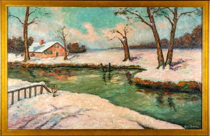 BERNE-BELLECOUR Jean Jacques BERNE-BELLECOUR (1874-1939)

Landscape under the snow

Oil...