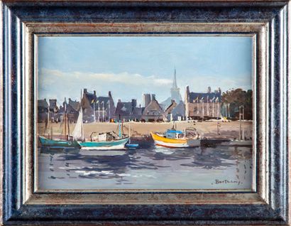 BATHELEMY Gérard BARTHELEMY (1927-2016) 

The port of Paimpol

Oil on canvas

Signed...