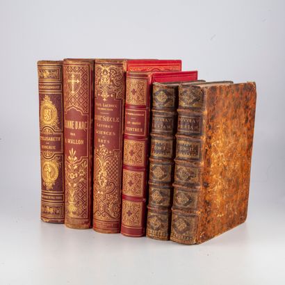 null Lot 6 volumes comprenant : 

Paul LACROIX, Le XVIIIème siècle Lettres Sciences...
