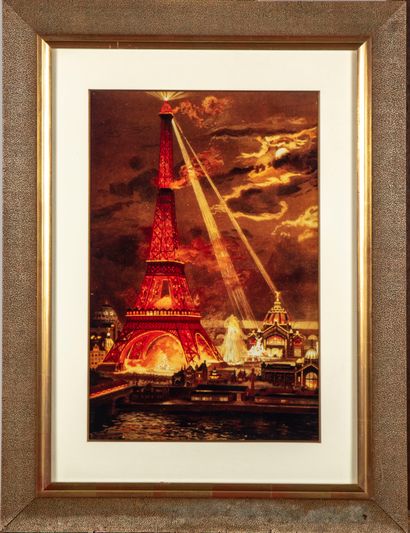 null L'Embrasement de la Tour Eiffel

Reproduction en couleurs de la gravure de George...