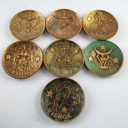LE VERRIER Max LE VERRIER (1891-1973)

Suite de 7 vide-poches en bronze à décor des...