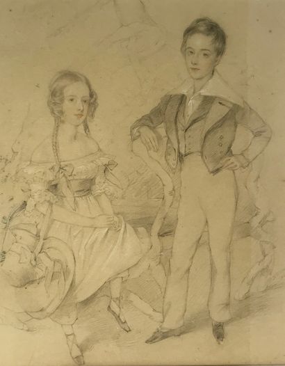 null ECOLE ANGLAISE (?) début du XIXe

Portrait de jeunes enfants dans un paysage

Dessin...
