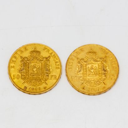 2 x 50 francs or Napoléon III