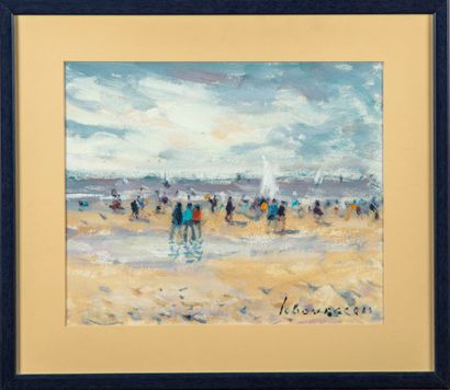 LEBOURGEOIS Jacques LEBOURGEOIS

The beach

Oil on cardboard

Signed lower right

22...