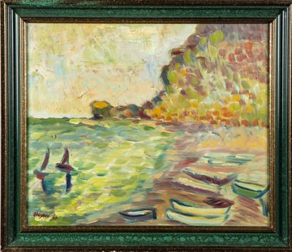 OHAYON Samuel OHAYON - 20th century

Boat on the shore

Oil on canvas

Signed and...