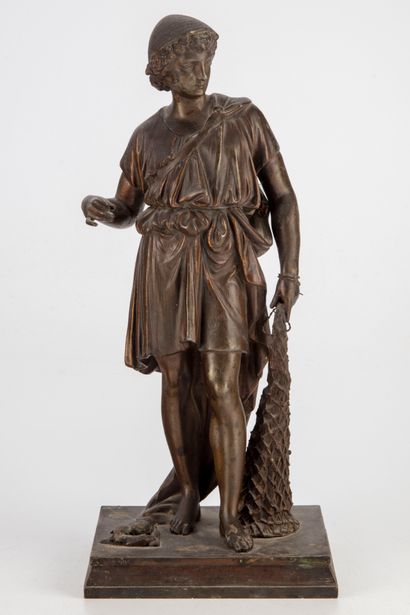 null From the ANTIQUE

Greek fisherman with net

Regula with brown patina

H. 32,5...