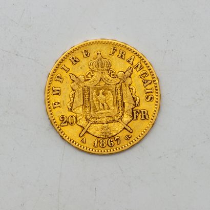 Pièce de 20 francs or 1867
