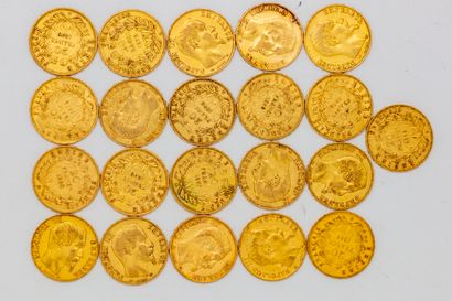 21 x 20 francs gold Napoleon III