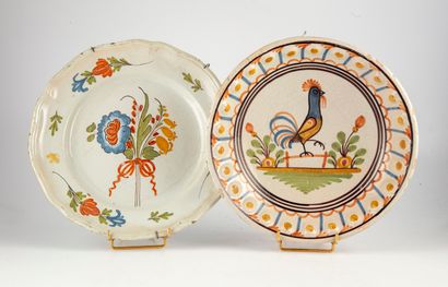null Popular earthenware set composed of a flower pot, a dish and a bowl. 19th century

D....