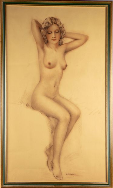 LAUNAY Leon LAUNAY (1890-1956)

Nu assis

Pastel et crayon

54 x 93 cm à vue