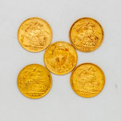 null 5 x 20 francs gold