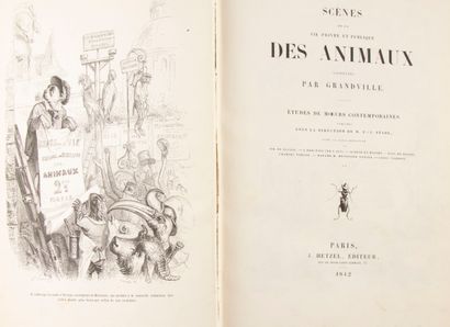 null GRANDVILLE. Scènes de la vie privée et publique des animaux Paris, J. Hetzel...