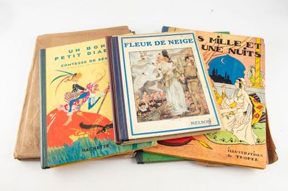 null Ensemble de livres pour enfant ancien, comprenant :

- Comtesse de Ségur, Un...