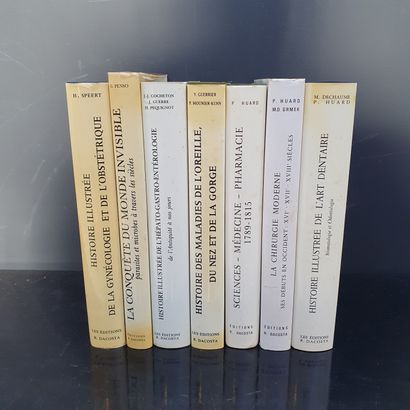 null Ensemble de 7 ouvrages d'histoire de la médecine aux éditions Roger Dacosta,...