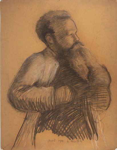 null JACQUES MARTIN (1844-1919)

Portrait d'homme en buste

Fusain et réhaut de craie...
