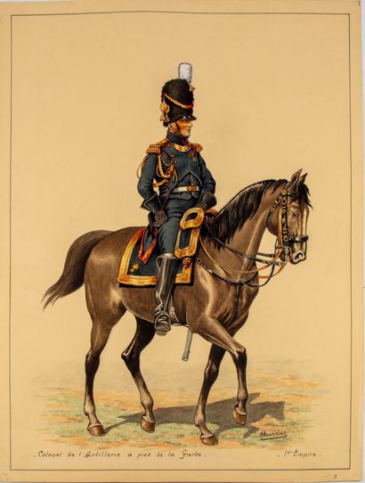 null F. FOURNIER (XXe)

Colonel de l'Artillerie à pied de la Garde - 1er Empire 

Aquarelle...