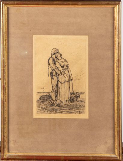 null Félicien ROPS (1833-1858)

Couple enlacé

Photo gravure

22 x 15 cm