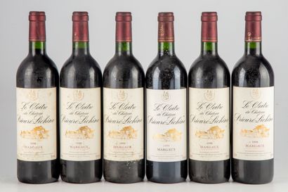 null 6 bouteilles dont : 5 bouteilles LE CLOITRE DE CHATEAU LICHINE 1998 Margaux...