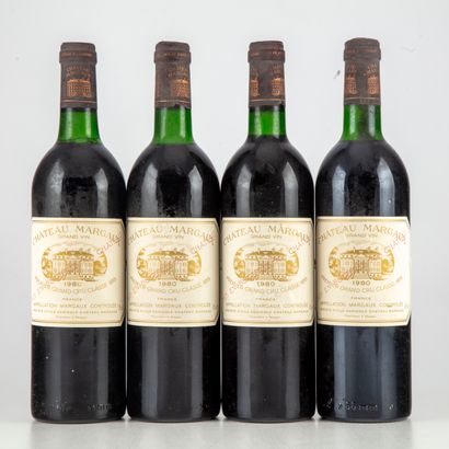 null 4 bottles CHÂTEAU MARGAUX 1980 1st GCC Margaux

Levels : 3 slightly low

Faded...