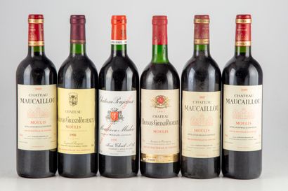 null 6 bottles including: 2 bottles CHATEAU MAUCAILLOU 2009 Moulis, 1 bottle CHATEAU...