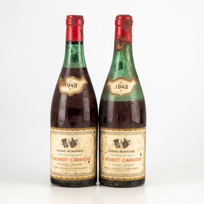 null 2 bouteilles VOSNE-ROMANÉE 1943 A. Noirot-Carriere 

(niveaux : 1 entre 2 et...