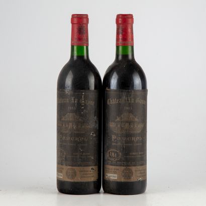 2 bouteilles CHÂTEAU LA GANNE 1985 Pomerol...
