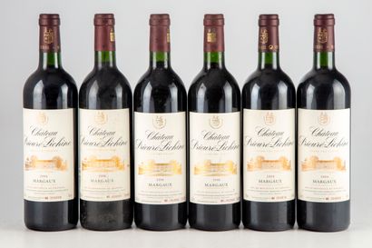 null 6 bouteilles dont : 3 bouteilles CHATEAU PRIEURE-LICHINE 2004 Margaux (Niveaux...