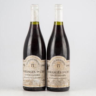 null 2 bottles MARANGES 1er Cru 1998 Clos des Loyeres

Damaged, dirty, slightly torn...