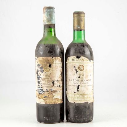 null 2 bottles CHÂTEAU LA ROSE BLANCHE 1976 Saint-Emilion

Low level

Faded and scratched...