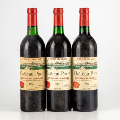 null 3 bottles : 1 CHÂTEAU PAVIE 1987 1er GCC (A) Saint-Emilion Grand Cru, 2 CHÂTEAU...