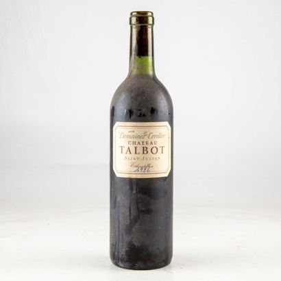 null 1 bouteille Chateau Talbot 1986 Saint Emilion " Echantillon " (daté à la main)...