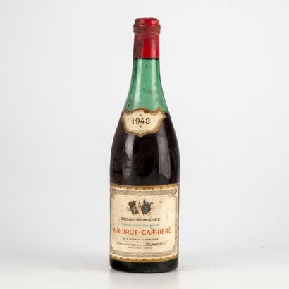 null 1 bouteille VOSNE-ROMANÉE 1943 A. Noirot-Carrière

(niveau bas, étiquette fanée,...