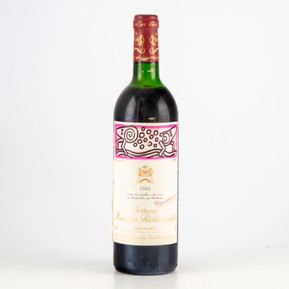 null 1 bottle CHÂTEAU MOUTON ROTHSCHILD 1988 1er GCC Pauillac 

(faded label, very...