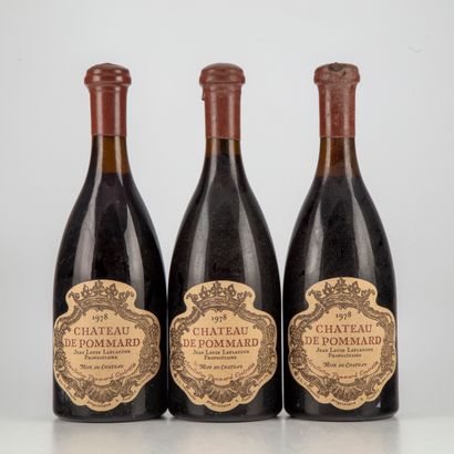 null 3 bouteilles CHÂTEAU DE POMMARD 1978 Pommard

Niveaux : 2 entre 2 et 3 cm

Etiquettes...