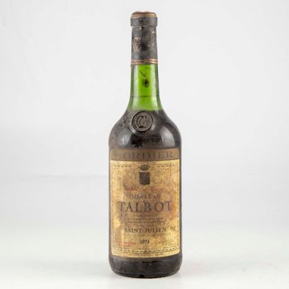 null 1 bouteille CHÂTEAU TALBOT 1974 Saint-Julien

Niveau bas 

Étiquette fanée